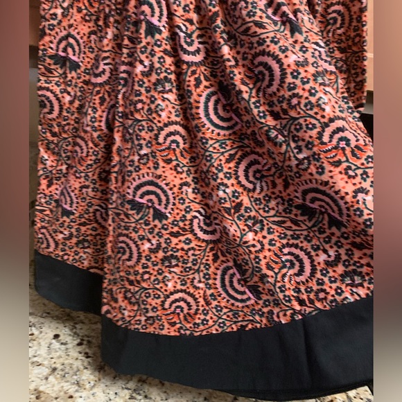A.L.C. NewNoTags Long Sleeve Vibrant Printed Orange and Black Multi Floral Dress - Picture 10 of 17